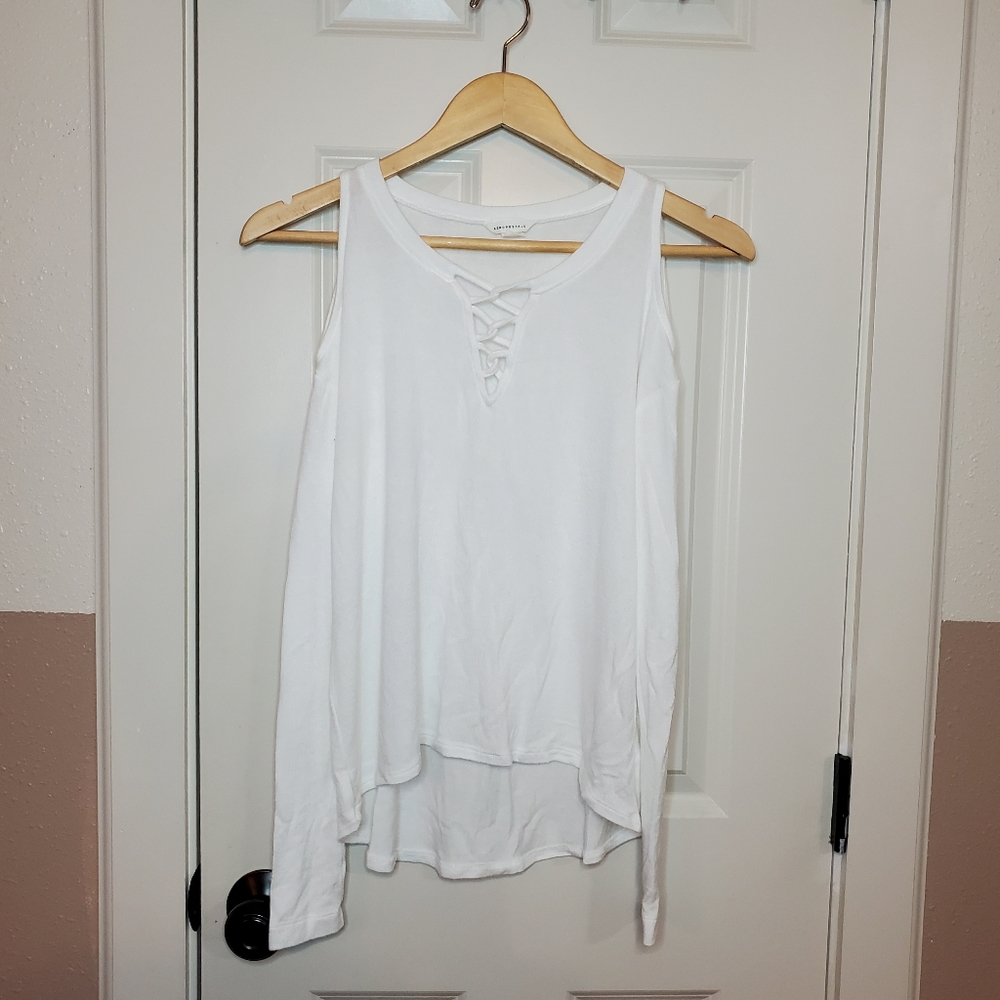 White Long-sleeved Top for Women
